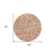 8' Salmon And Gray Round Floral Washable Indoor Outdoor Area Rug