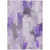 8' X 10' Lavender And Ivory Abstract Washable Indoor Outdoor Area Rug - Lavender, Ivory