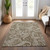 10' X 14' Chocolate Beige And Ivory Paisley Washable Indoor Outdoor Area Rug