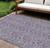 9' X 12' Purple Lilac And Lavender Floral Washable Indoor Outdoor Area Rug