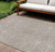 9' X 12' Taupe And Ivory Geometric Washable Indoor Outdoor Area Rug - 880016761092