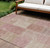 9' X 12' Blush Pink And Mauve Patchwork Washable Indoor Outdoor Area Rug