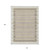 10' X 14' Ivory And Beige Striped Washable Indoor Outdoor Area Rug - 880016643183
