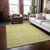 9' X 12' Yellow And Ivory Geometric Washable Indoor Outdoor Area Rug Transitional Style - Yellow, Ivory Color