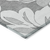 9' X 12' Gray And Silver Floral Washable Indoor Outdoor Area Rug
