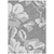 9' X 12' Gray And Silver Floral Washable Indoor Outdoor Area Rug