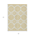 8' X 10' Gold And Ivory Medallion Washable Indoor Outdoor Area Rug