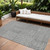 10' X 14' Charcoal And Ivory Geometric Washable Indoor Outdoor Area Rug - Charcoal, Ivory