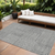 10' X 14' Charcoal And Ivory Geometric Washable Indoor Outdoor Area Rug