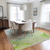 10' X 14' Green Abstract Washable Non Skid Indoor Outdoor Area Rug