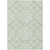 10' X 14' Mint Green And Ivory Geometric Washable Indoor Outdoor Area Rug
