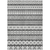8' X 10' Gray Charcoal And Silver Quatrefoil Washable Indoor Outdoor Area Rug
