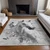 8' X 10' Gray And Silver Horse Washable Indoor Outdoor Area Rug - Gray, Silver