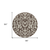 8' Chocolate And Ivory Round Floral Washable Indoor Outdoor Area Rug