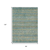 8' X 10' Teal Blue Gold And Taupe Southwestern Washable Indoor Outdoor Area Rug