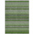 9' X 12' Green And Ivory Striped Washable Indoor Outdoor Area Rug