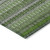 9' X 12' Green And Ivory Striped Washable Indoor Outdoor Area Rug
