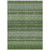 9' X 12' Green And Ivory Striped Washable Indoor Outdoor Area Rug