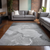 10' X 14' Gray and Ivory Abstract Washable Non Skid Indoor Outdoor Area Rug