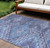 10' X 14' Navy Blue Charcoal And Gray Southwestern Washable Indoor Outdoor Area Rug