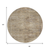 8' Brown And Taupe Round Aztec Washable Indoor Outdoor Area Rug