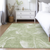 8' X 10' Artichoke Green Fern Green And Ivory Abstract Washable Indoor Outdoor Area Rug