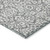 9' X 12' Gray And Ivory Damask Washable Indoor Outdoor Area Rug