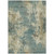 8' X 10' Teal Blue And Beige Abstract Washable Indoor Outdoor Area Rug - Teal Blue, Beige