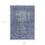 9' X 12' Navy Blue Oriental Washable Indoor Outdoor Area Rug