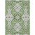 8' X 10' Green Gray And Taupe Floral Washable Indoor Outdoor Area Rug