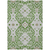 8' X 10' Green Gray And Taupe Floral Washable Indoor Outdoor Area Rug