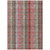 9' X 12' Red Pink And Pewter Plaid Washable Indoor Outdoor Area Rug