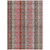 9' X 12' Red Pink And Pewter Plaid Washable Indoor Outdoor Area Rug