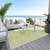 9' X 12' Artichoke Green And Ivory Abstract Washable Indoor Outdoor Area Rug