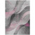 10' X 14' Pink Gray And Silver Abstract Washable Indoor Outdoor Area Rug