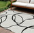 8' X 10' White And Black Abstract Washable Indoor Outdoor Area Rug
