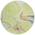 8' Artichoke Green Blue And Brown Round Abstract Washable Indoor Outdoor Area Rug
