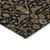 9' X 12' Black Brown And Red Floral Washable Indoor Outdoor Area Rug