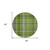 8' X 8' Green Black and Gray Round Plaid Washable Non Skid Indoor Outdoor Area Rug