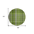 8' X 8' Green Black and Gray Round Plaid Washable Non Skid Indoor Outdoor Area Rug
