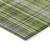 8' X 8' Green Black and Gray Round Plaid Washable Non Skid Indoor Outdoor Area Rug