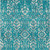 10' X 14' Teal Blue And Ivory Floral Washable Indoor Outdoor Area Rug - Teal Blue, Ivory
