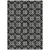 9' X 12' Black And Ivory Floral Washable Indoor Outdoor Area Rug - Black, Ivory