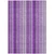 9' X 12' Purple Striped Washable Non Skid Indoor Outdoor Area Rug - Purple