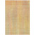 9' X 12' Yellow and Orange Striped Washable Non Skid Indoor Outdoor Area Rug