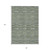 8' X 10' Olive Green And Gray Striped Washable Indoor Outdoor Area Rug