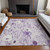 9' X 12' Lavender And Lilac Floral Washable Indoor Outdoor Area Rug Transitional Style - Lavender, Lilac Color