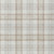9' X 12' Linen And Brown Plaid Washable Indoor Outdoor Area Rug