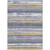 9' X 12' Purple Ivory And Beige Striped Washable Indoor Outdoor Area Rug