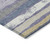 9' X 12' Purple Ivory And Beige Striped Washable Indoor Outdoor Area Rug